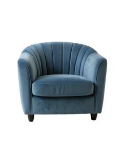 Cliff Bend Upholstered Armchair - Blue