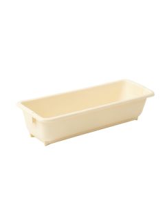Moss Bluff Empty Railing Planter With Integral Brackets - Ivory (synthetic illustration; no displayed measurements)