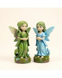 The Forest Fairies 2 Piece Moss Fairy And Skye Fairy Statue Set (synthetic illustration; no displayed measurements)