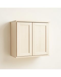 Oak Branch Wall-Mounted Entry Cabinet - Ivory (synthetic illustration; no displayed measurements)