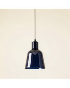 Cove Dale Pendant Light Suspended From One Plain Cable - Navy (synthetic illustration; no displayed measurements)