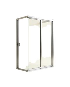 Hoffman 56 '' - 60 '' W X 76 '' H Door Opening Sliding Semi-Frameless Shower Door