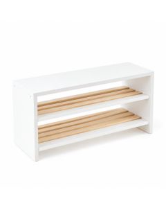 Shore Brook Shoe Storage Bench - White