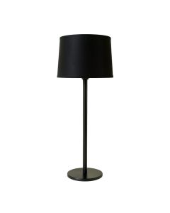 Flint Crossing Floor Lamp With A Plain Fabric Shade - Black