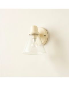 Shore Arc Wall Sconce Mounted On A Plain Wall - Cream (synthetic illustration; no displayed measurements)