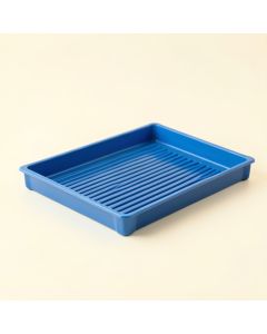 Vale Edge Empty Under-Desk Cable Tray - Blue (synthetic illustration; no displayed measurements)