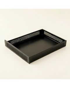 Lake Crest Empty Under-Desk Cable Tray - Black (synthetic illustration; no displayed measurements)