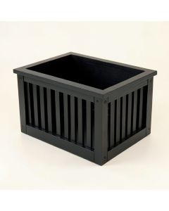 Slate Bridge Empty Furniture-Style Litter Enclosure - Black (synthetic illustration; no displayed measurements)