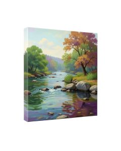 River And Stones Ii Painting Print On Wrapped Canvas
