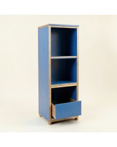 Flint Bridge Narrow Cubby Tower - Blue (synthetic illustration; no displayed measurements)