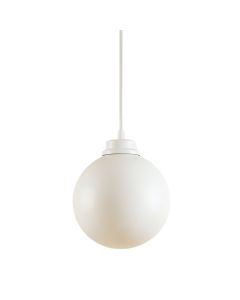 Holly Crossing Pendant Light Suspended From One Plain Cable - White