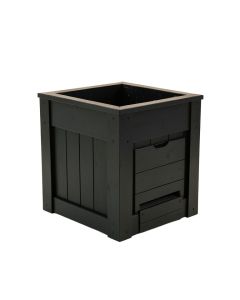 Meadow Bridge Closed Garden Compost Bin - Black (synthetic illustration; no displayed measurements)