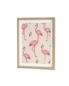 Flamingo Pattern Framed Graphic Art