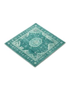 Hand-Woven Teal/Aqua Indoor/Outdoor Area Rug