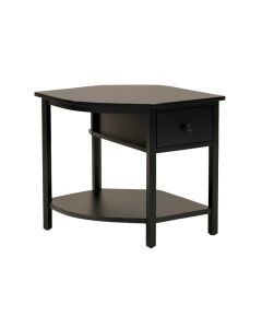 Console Accent Table With Drawer And Shelves -Black