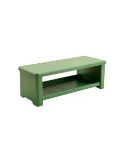Fern Branch Narrow Outdoor Storage Bench - Green (synthetic illustration; no displayed measurements)