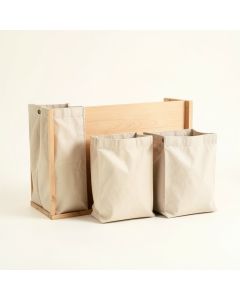 Laurel Bridge Laundry Sorting Station With Plain Removable Bags - Beige (synthetic illustration; no displayed measurements)
