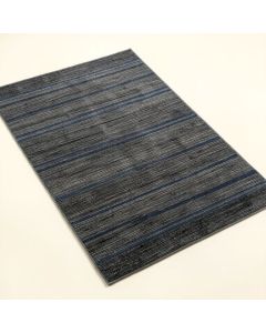 Modern Striped Handloomed Charcoal/Blue Area Rug (synthetic illustration; no displayed measurements)