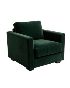 Clovis Velvet Square Arm Loveseat (synthetic illustration; no displayed measurements)