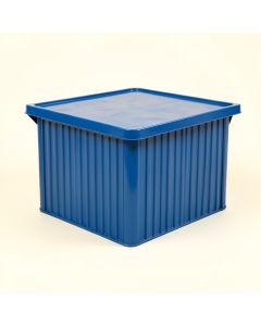 Cedar Dell Closed Outdoor Storage Box - Blue (synthetic illustration; no displayed measurements)