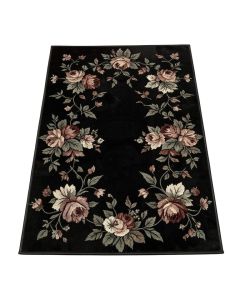 Brandt Floral Black Area Rug