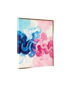 Abstract Smoke On The Water Paint Strokes - Picture Frame Graphic Art Print On Canvas