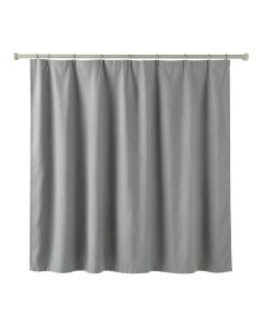 Dawn Bluff Shower Curtain Hanging Flat From A Plain Rod - Gray (synthetic illustration; no displayed measurements)