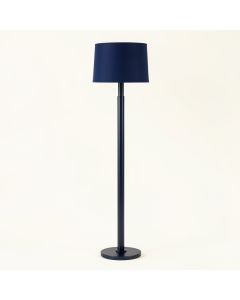 Brook Dell Floor Lamp With A Plain Fabric Shade - Navy (synthetic illustration; no displayed measurements)