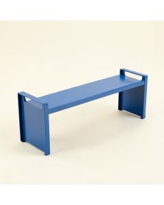 Ridge Dale Narrow Outdoor Storage Bench - Blue (synthetic illustration; no displayed measurements)