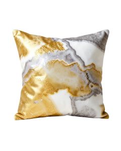 German Silver Gold Agate Throw Pillow