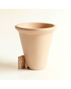 River Canyon Empty Railing Planter With Integral Brackets - Beige (synthetic illustration; no displayed measurements)
