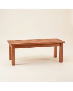 Cove Edge Indoor Bench - Terracotta (synthetic illustration; no displayed measurements)