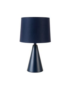 Elm Arc Table Lamp With A Plain Fabric Shade