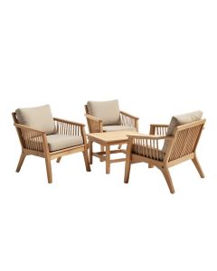 Nathan 5 Piece Teak Multiple Chairs Seating Group With Cushions