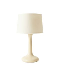 Sage Bluff Table Lamp With A Plain Fabric Shade - Cream (synthetic illustration; no displayed measurements)