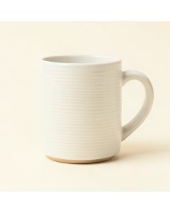 Shore Branch Ceramic Mug - White (synthetic illustration; no displayed measurements)