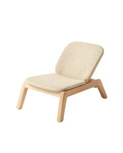 Meadow Arc Outdoor Lounge Chair - Ivory (synthetic illustration; no displayed measurements)