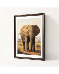 Elephant Framed Painting Print (synthetic illustration; no displayed measurements)