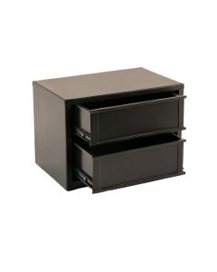 Pine Crest Small-Parts Storage Drawer Cabinet - Black (synthetic illustration; no displayed measurements)
