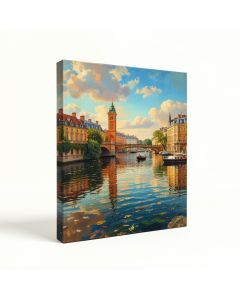 `` Banks Of The Seine At Argenteuil '' By Pierre-Auguste Renoir Painting Print On Wrapped Canvas (synthetic illustration; no displayed measurements)