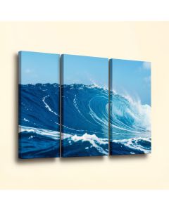 Ocean Waves In Hawaii - 3 Piece Graphic Art On Wrapped Canvas Set (synthetic illustration; no displayed measurements)