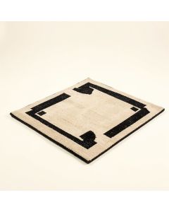 Mccoole Hand-Hooked Wool Beige/Black Area Rug (synthetic illustration; no displayed measurements)