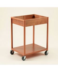 Harbor Brook Empty Rolling Workshop Cart - Terracotta (synthetic illustration; no displayed measurements)