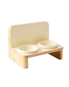 Shore Crossing Pet Feeding Stand With Two Plain Empty Bowls - Cream (synthetic illustration; no displayed measurements)