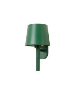 Clay Crest Wall Sconce Mounted On A Plain Wall - Green