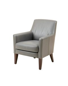 Erissa Leather Upholstered Dining Chair In Gray (synthetic illustration; no displayed measurements)