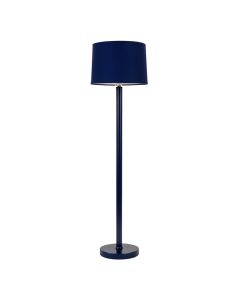 Olive Branch Floor Lamp With A Plain Fabric Shade - Navy (synthetic illustration; no displayed measurements)