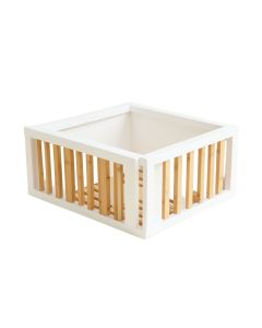 Rowan Crossing Empty Furniture-Style Litter Enclosure - White (synthetic illustration; no displayed measurements)