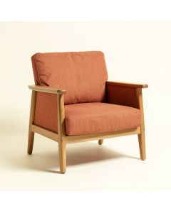 Cliff Canyon Upholstered Armchair - Terracotta (synthetic illustration; no displayed measurements)