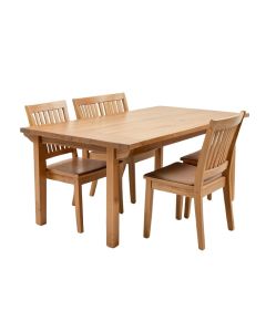 Butterfly Leaf Rubberwood Solid Wood Dining Set